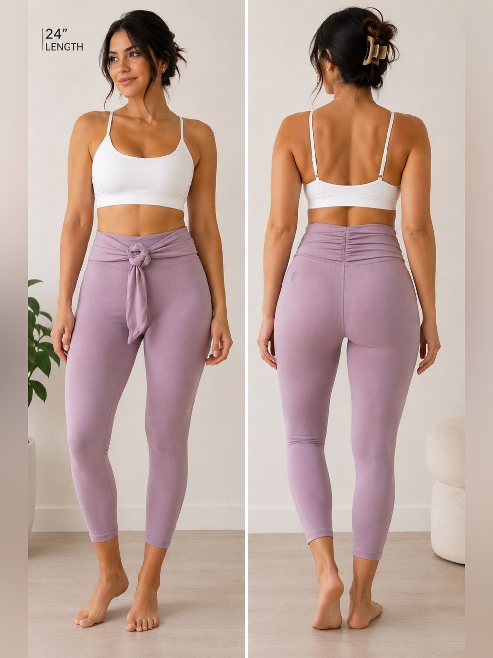 Free People FP Movement Lavender High Rise Tie Waist Leggings Women’s SP (Small